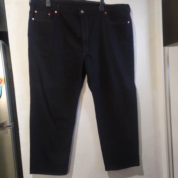Like new Levi’s Men 550 Black Denim Jeans Size 50 waist by 30 - Picture 3 of 13